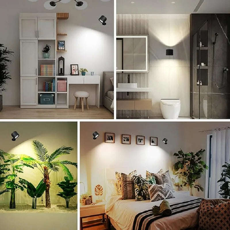 LED Wall Sconces Light Touch Control Double Head Wall Lamp 360 Rotatable 3Colors Wall Lights Wire...