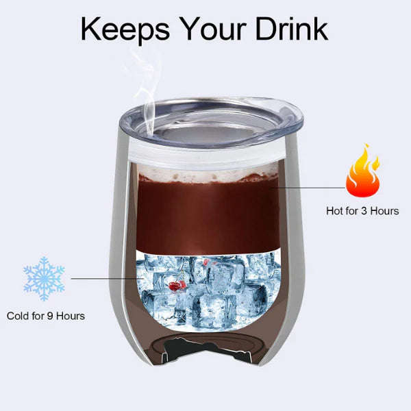 ZS - 350ml/12oz Stainless Steel Insulated Travel Mug With Lid - Black