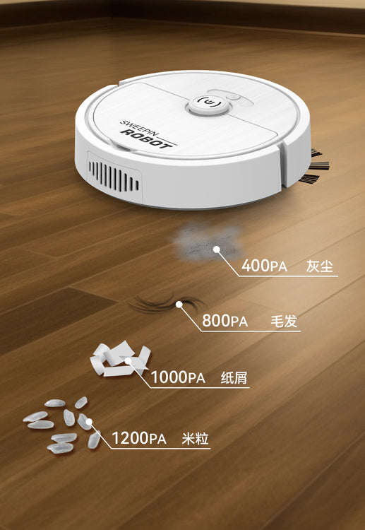 ZS - Sweeping Robot Vacuum Cleaner Rechargeable For Home - Black