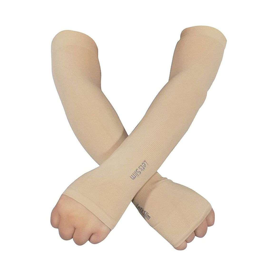 ZS - Best Lets Slim Outdoor Unisex Arm Sleeves Sport Cooling UV Sun Protection - Beige