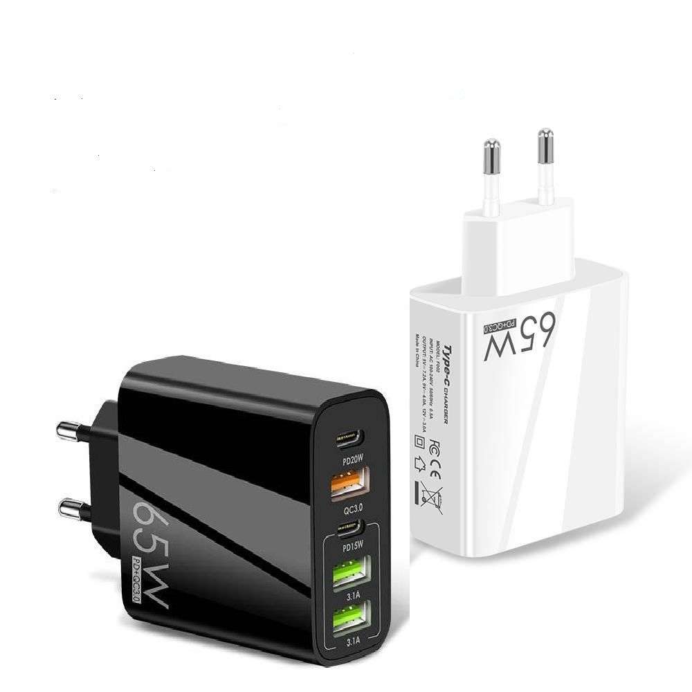 ZS - 5-Port 65W PD Fast Charging Charger - White