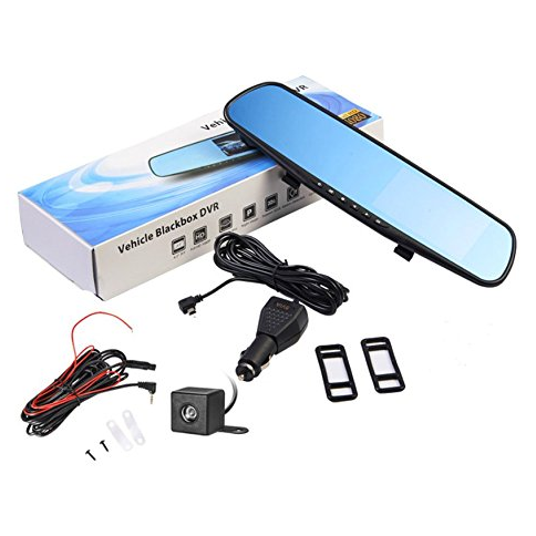 ZS - Rearview Mirror Dual Channel DVR Camera Recorder Dash Cam