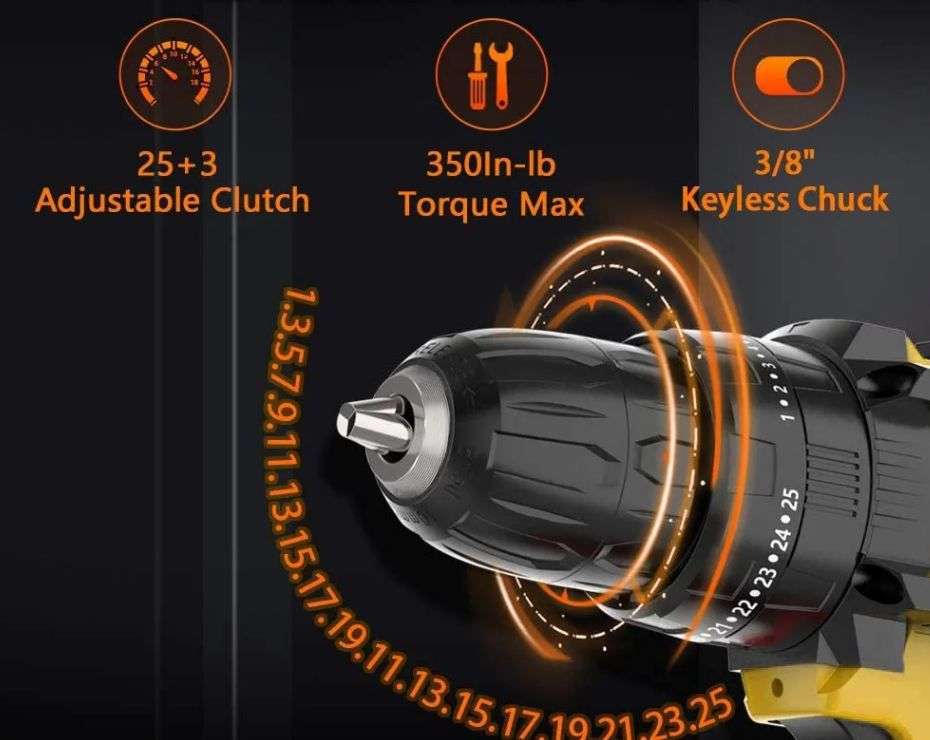 ZS - 21V Electric Household Drill CORDLESS - Yellow