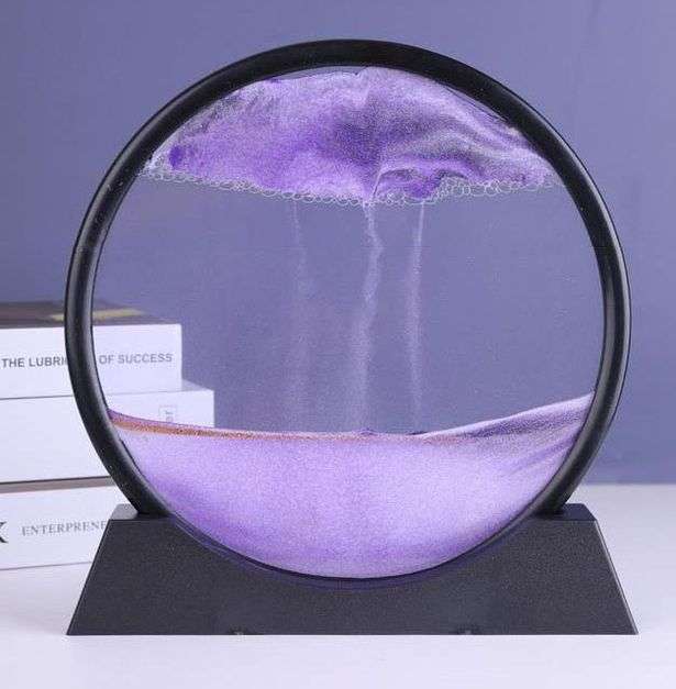 ZS - 3D Dynamic Moving Sand Art 26CM - Grey