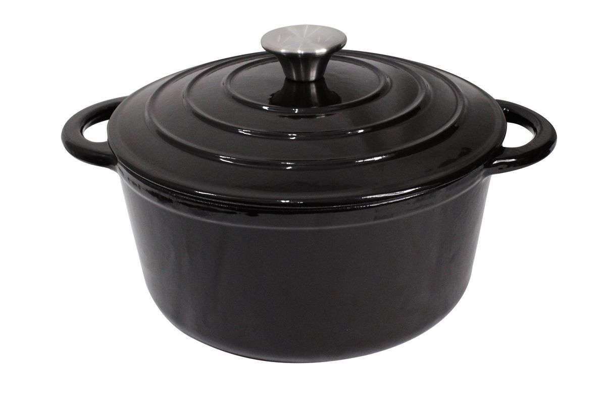 ZS - 7 Piece Cast Iron Pot Set - Red