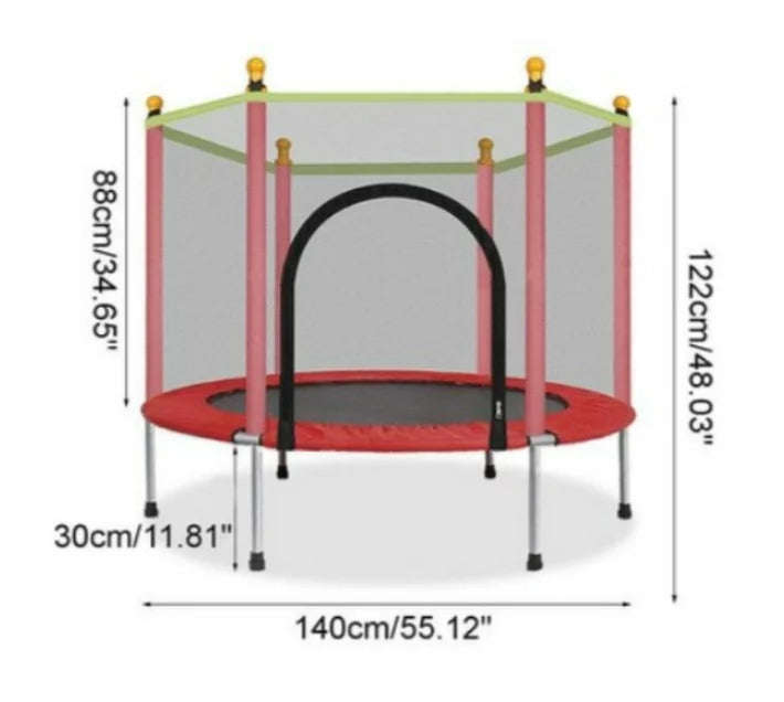 Kids Mini Trampoline with Enclosure Net