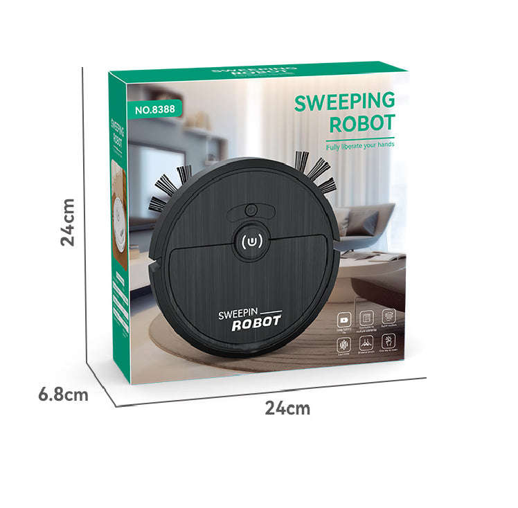 ZS - Sweeping Robot Vacuum Cleaner Rechargeable For Home - Black