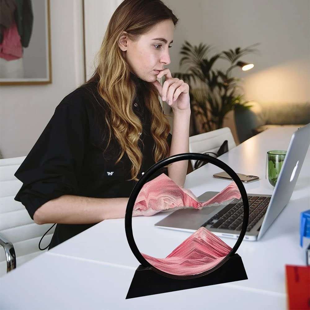 ZS - 3D Dynamic Moving Sand Art 26CM - Grey