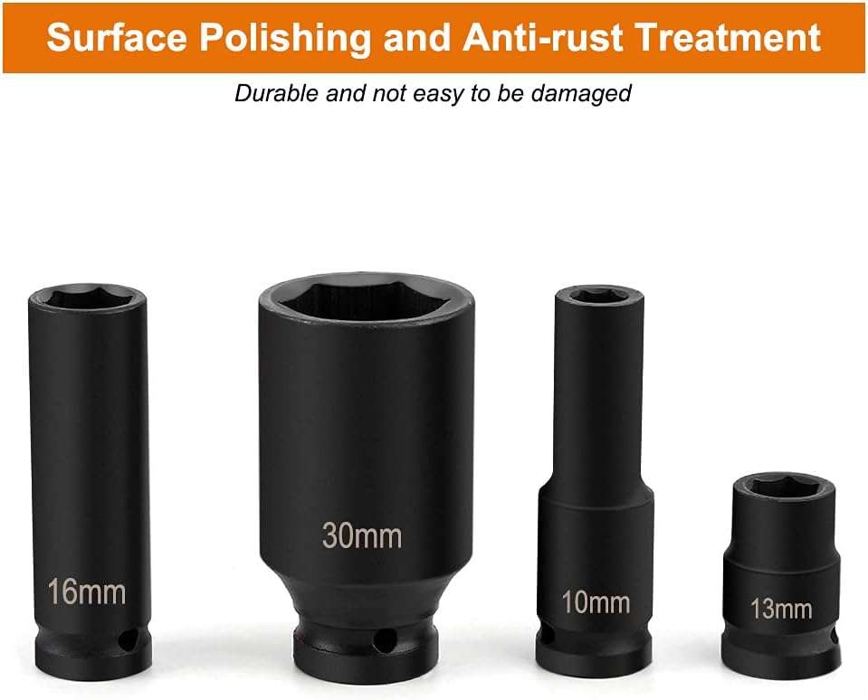 ZS - 35 Pieces 1/2 inch Heavy Duty Impact Socket Set