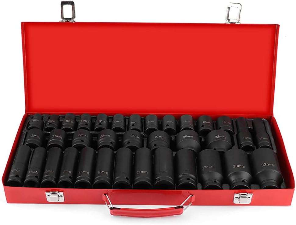 ZS - 35 Pieces 1/2 inch Heavy Duty Impact Socket Set