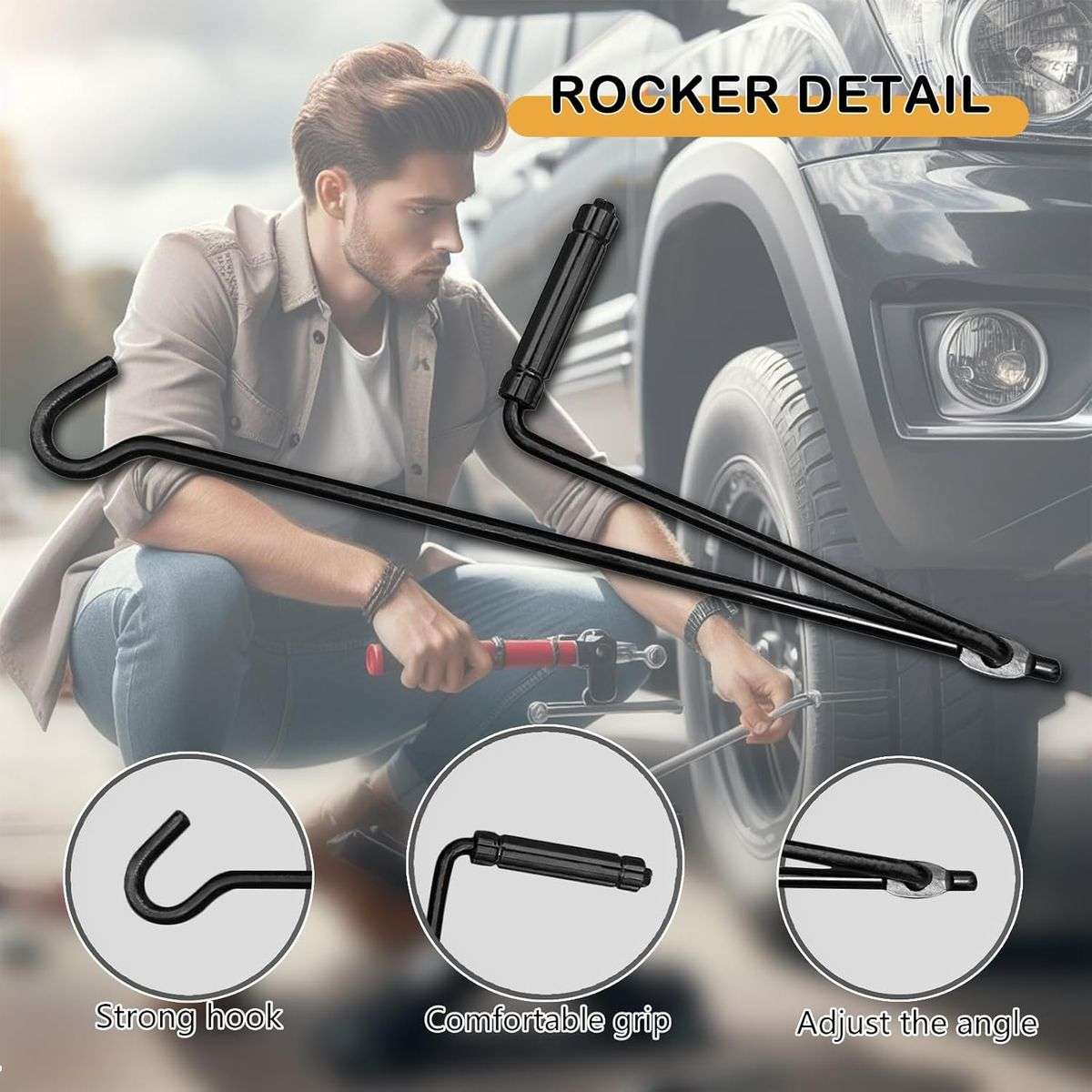 ZS - Scissor Jack 1.5 Tons Lifting Jack SUV Car Emergency Kit With Hand Crank