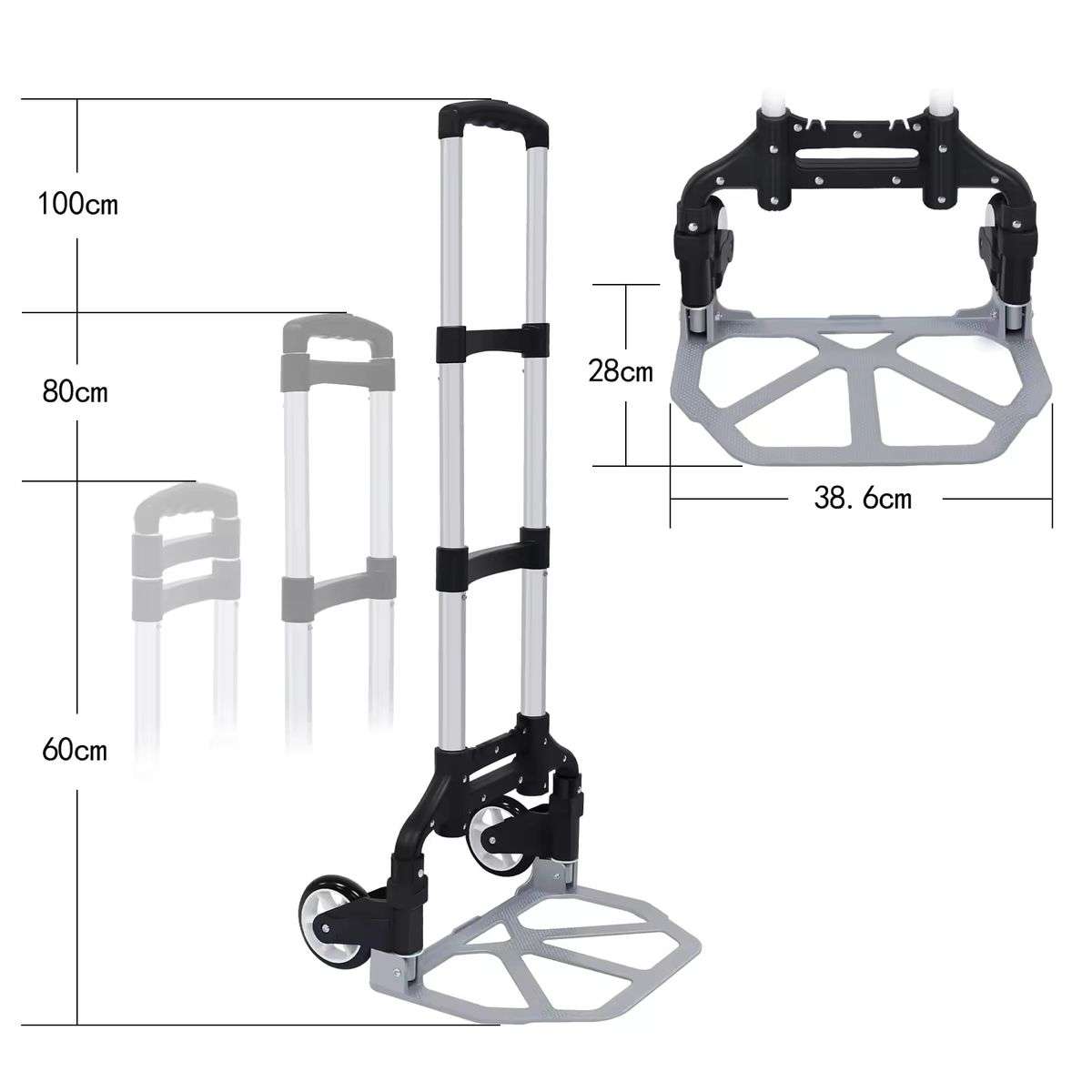 ZS - Aluminum Folding Portable Trolley 75KG