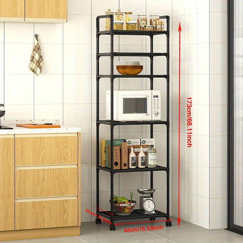 ZS - 6-Tier Multi-Functional Kitchen Storage Rack with Wheels