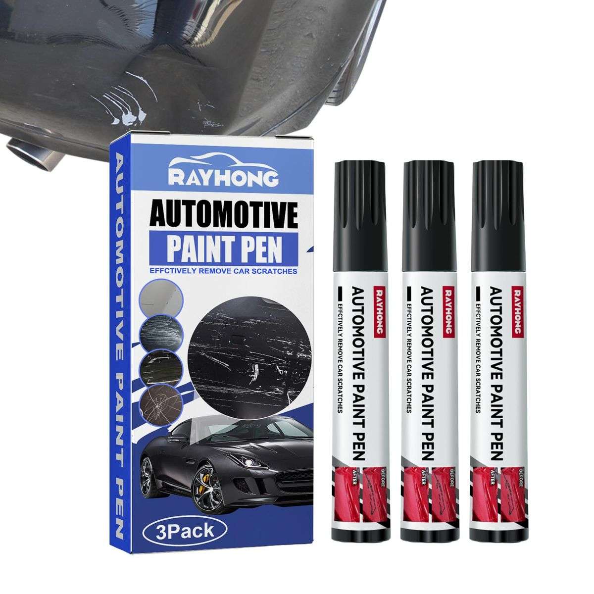 ZS - 3 Piece Car Scratch Repair Paint Pen Set