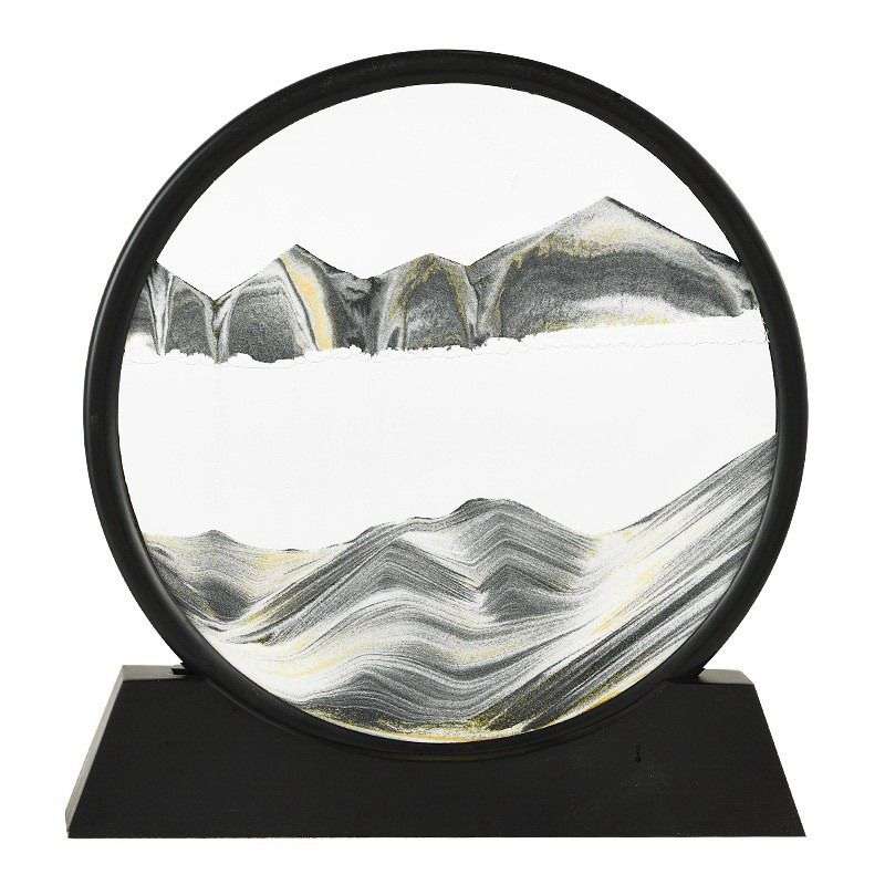 ZS - 3D Dynamic Moving Sand Art 26CM - Grey