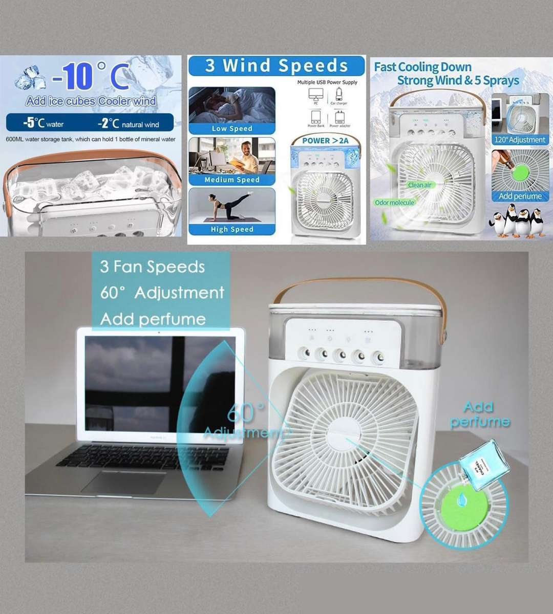 ZS - Desktop Air Cooler - White