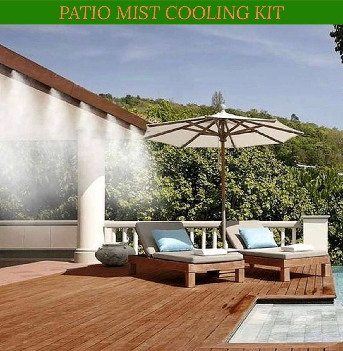 ZS - Patio Mist Cooling Kit Cools Air Up To 30 Degree
