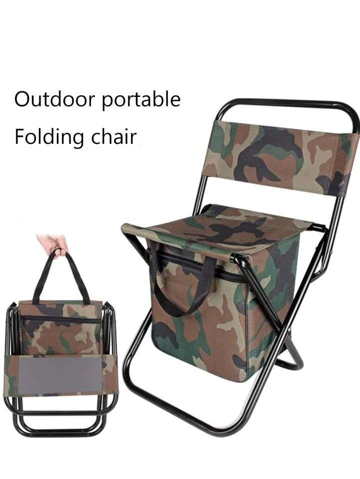 ZS - Foldable Camping & Fishing Chair with Storage