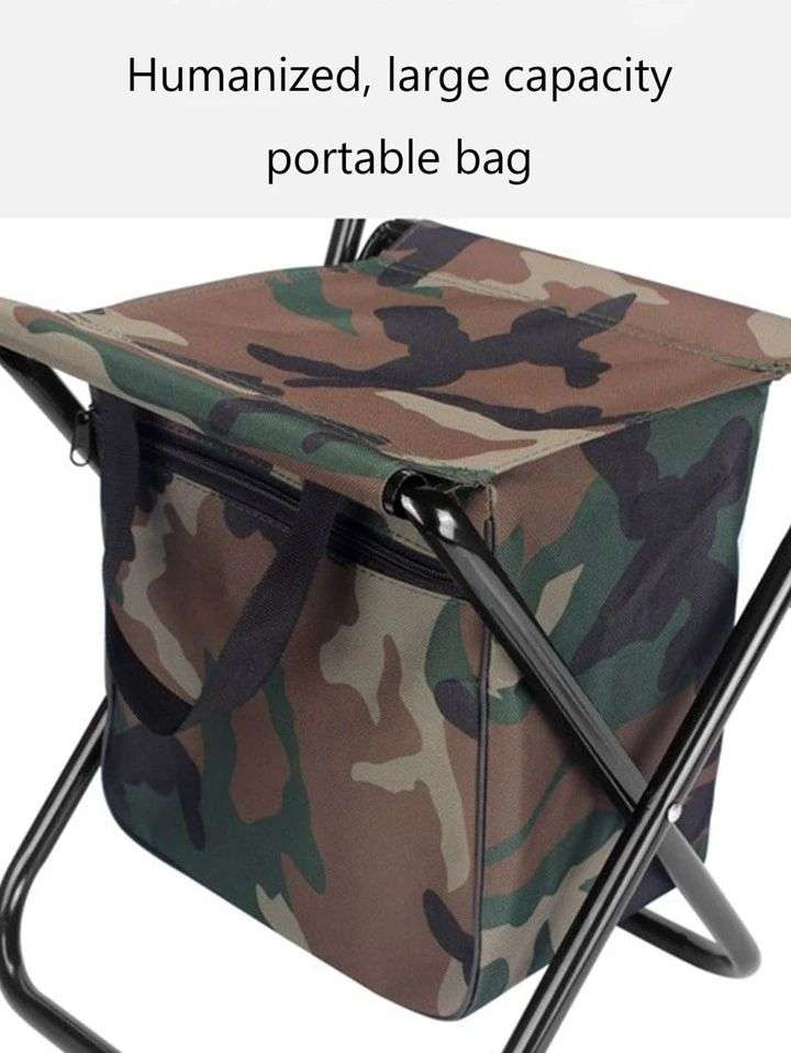 ZS - Foldable Camping & Fishing Chair with Storage