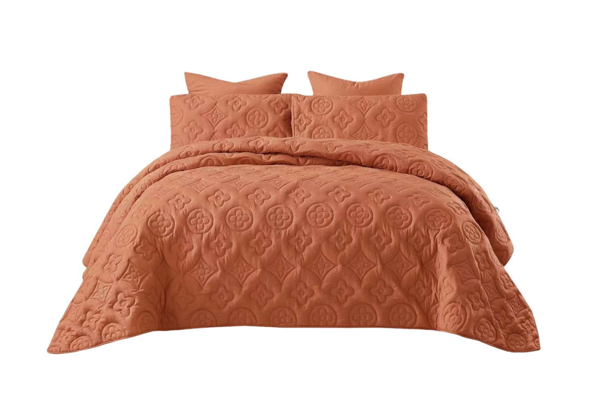 ZS - 5pcs Super King MOKKA Quilted Bedspread - Blue