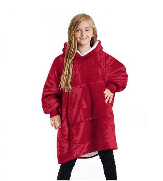 ZS - Kids Huggle Hoodie Oversized Ultra Plush Blanket Hoodie - Pink