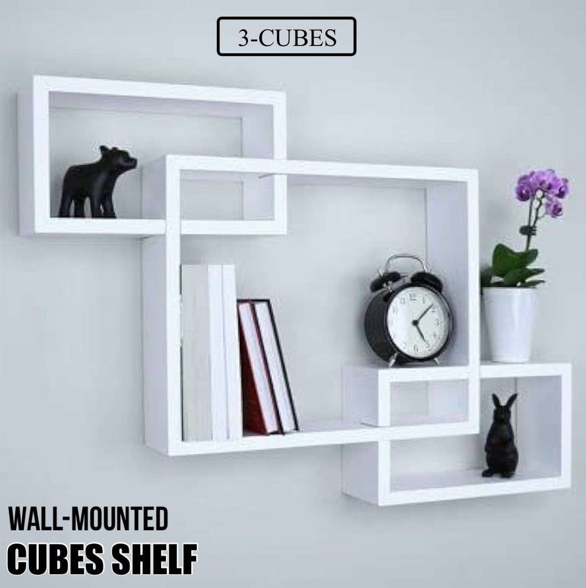 ZS - Wall Mounted Cubes Shelf - 3 Cubes