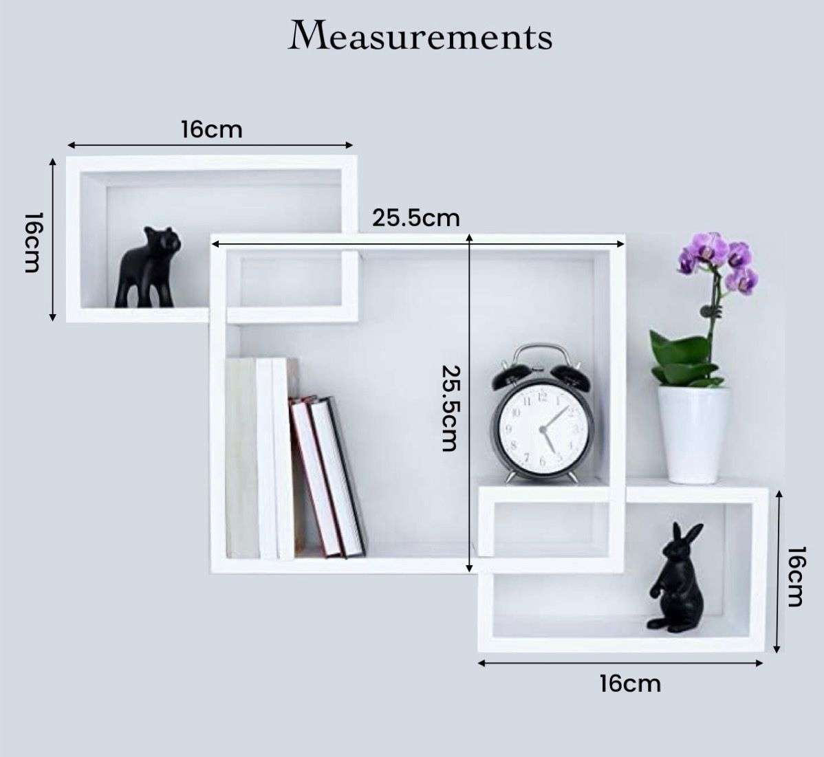 ZS - Wall Mounted Cubes Shelf - 3 Cubes