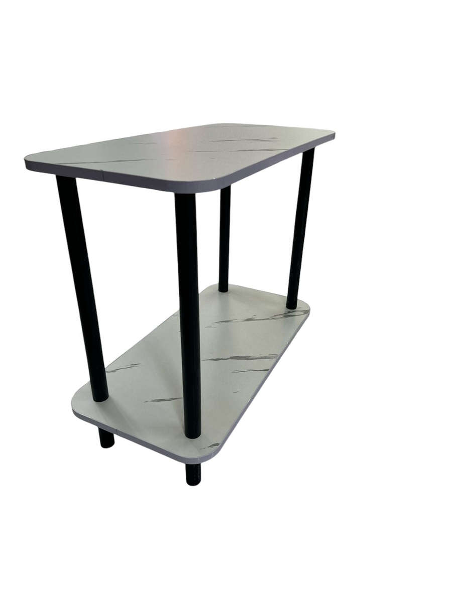 ZS - Double-Layer Rectangular Coffee Table with Marble Finish