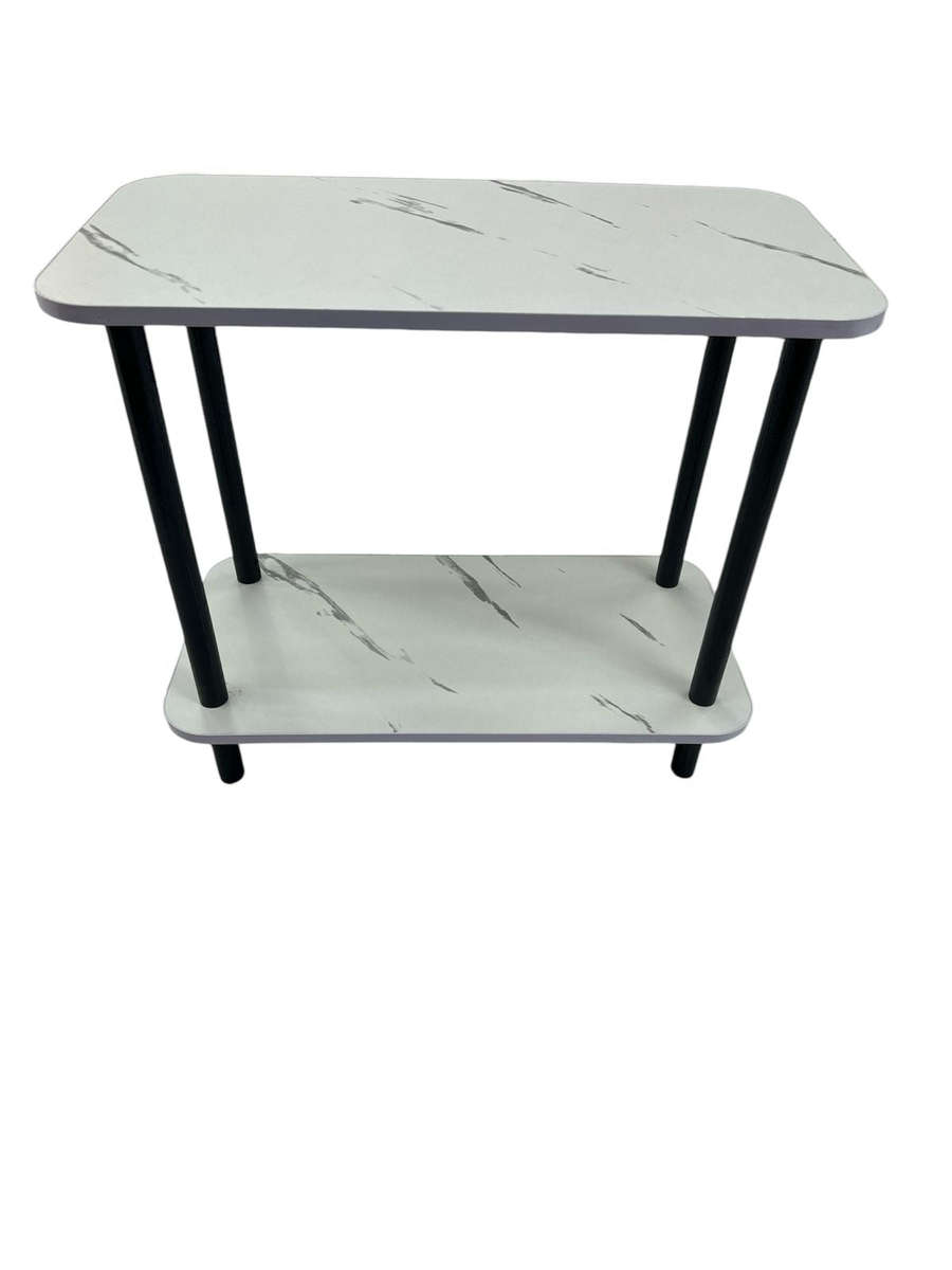 ZS - Double-Layer Rectangular Coffee Table with Marble Finish