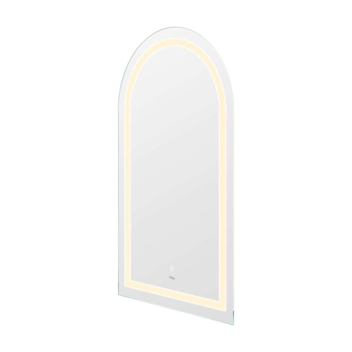 ZS - Frameless Arched Bathroom Mirror 110 x 70 cm with LED lighting