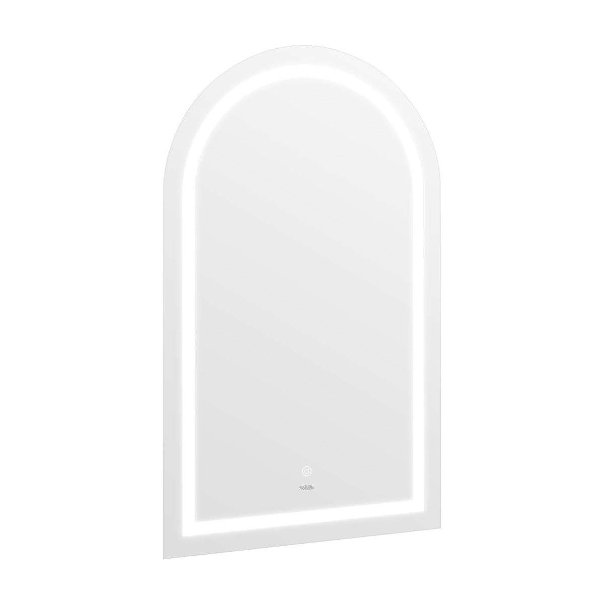 ZS - Frameless Arched Bathroom Mirror 110 x 70 cm with LED lighting