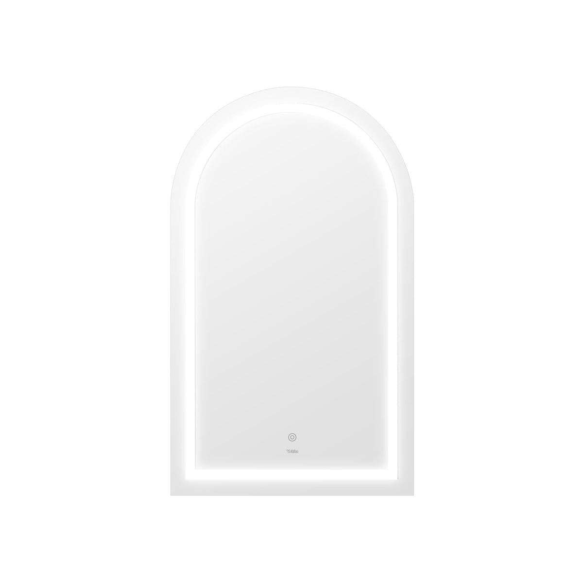 ZS - Frameless Arched Bathroom Mirror 110 x 70 cm with LED lighting