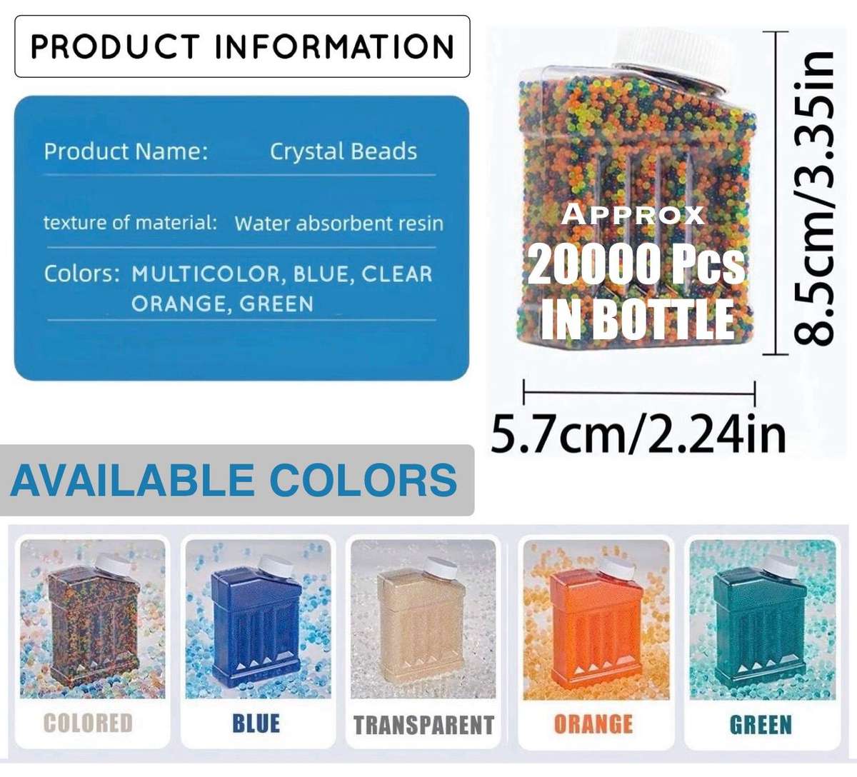 ZS - Premium Gel Blaster Balls 20000 PC (Approx) - Green