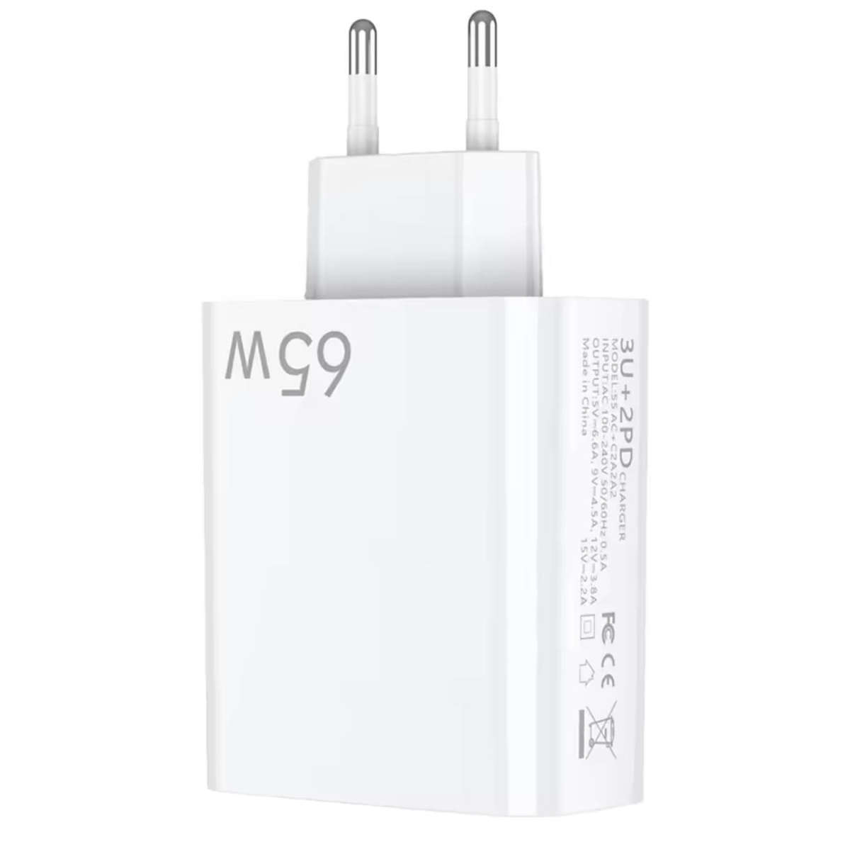 ZS - 5-Port 65W PD Fast Charging Charger - White