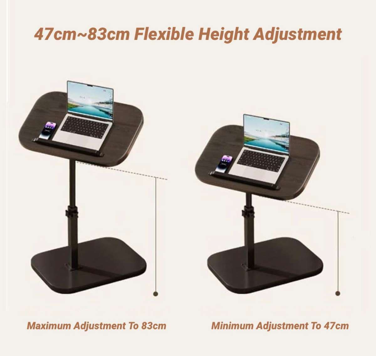 ZS - C-Shaped Laptop Table Rotating Top