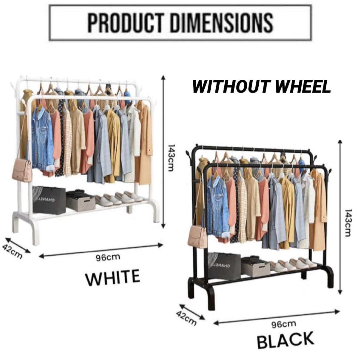 ZS - Multi-purpose Hanging Rack - Black