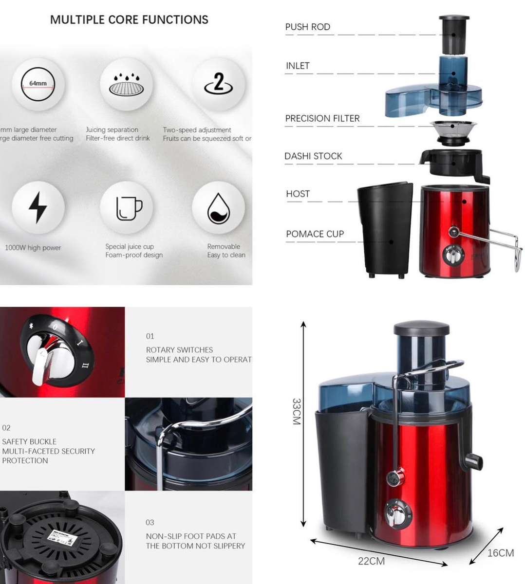 ZS - RAF - Juice Extractor - Red