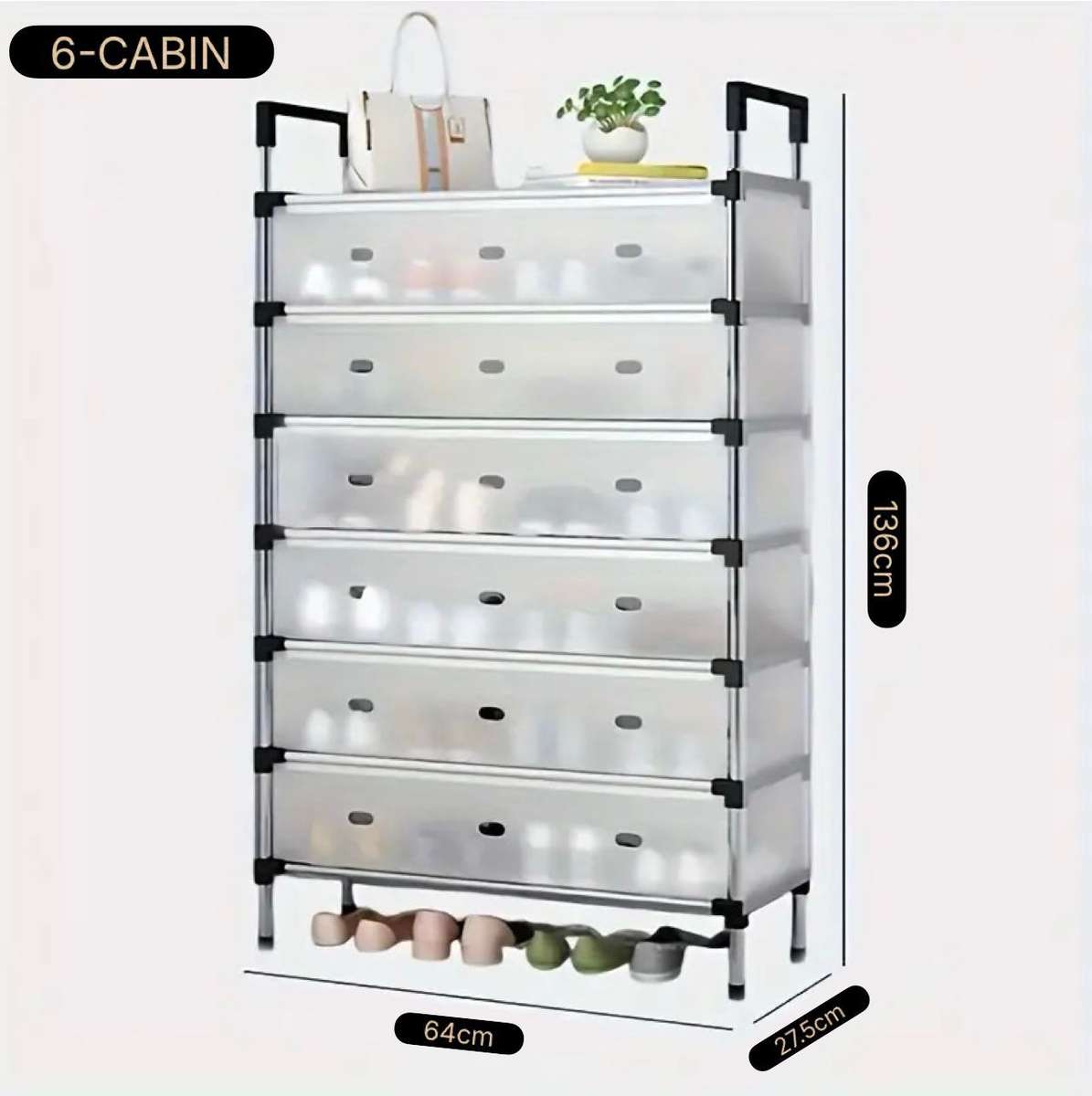 ZS - 6-Cabin Shoe Cupboard