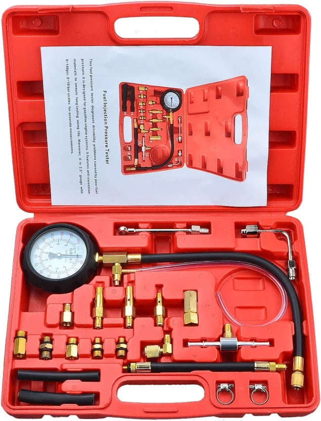 ZS - 18 Pc Fuel Injector Pressure Tester Gauge Kit