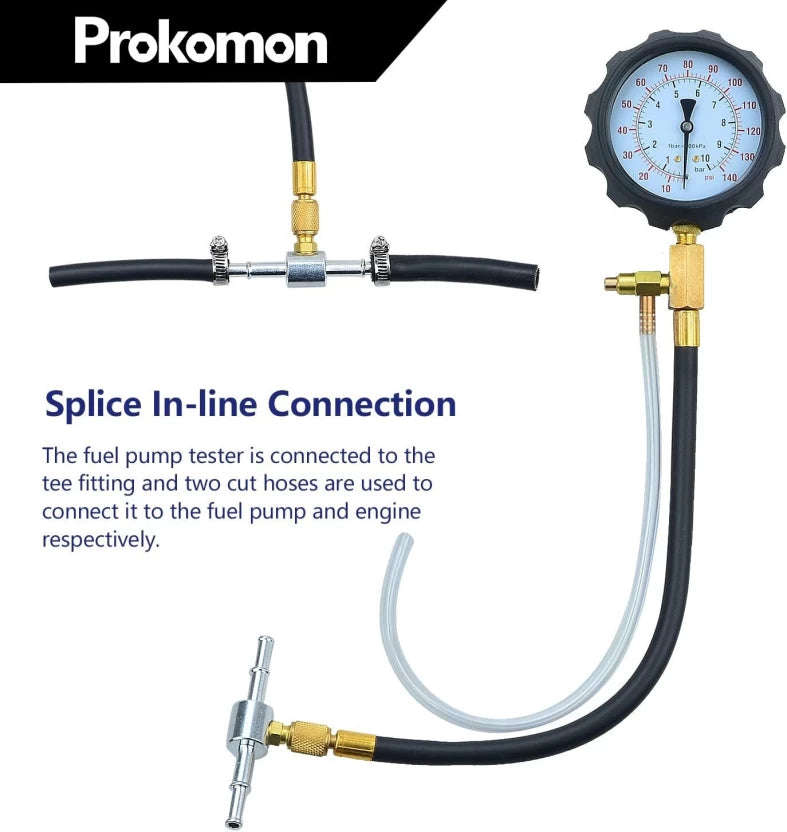 ZS - 18 Pc Fuel Injector Pressure Tester Gauge Kit