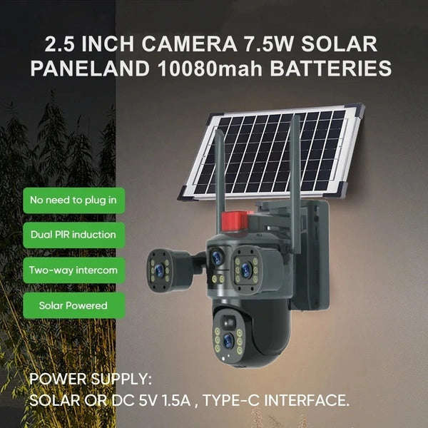 ZS -  12MP Solar CCTV Camera | Wireless Outdoor Security with Color Night Vision