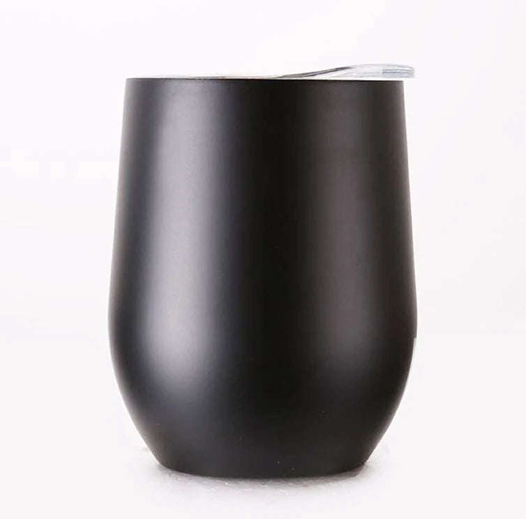 ZS - 350ml/12oz Stainless Steel Insulated Travel Mug With Lid - Black