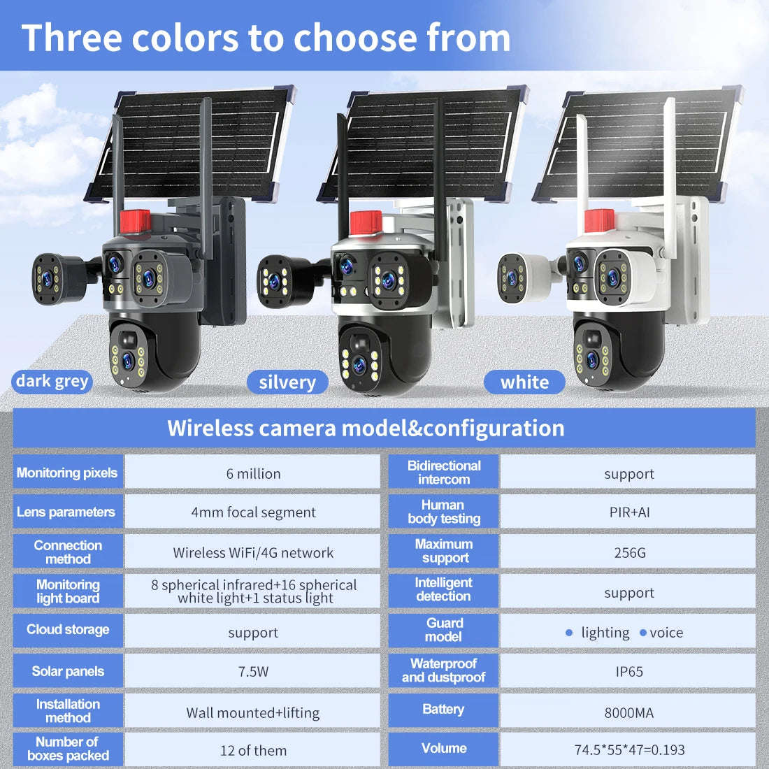 ZS -  12MP Solar CCTV Camera | Wireless Outdoor Security with Color Night Vision