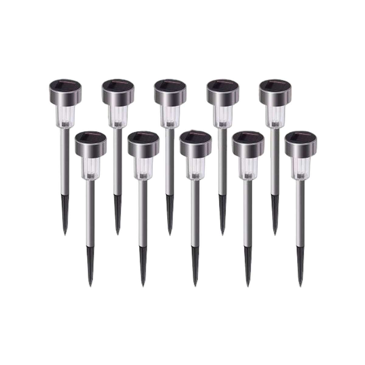 ZS - 10 Pieces Of Waterproof Solar LED Light Garden Lamp Pathway Lights