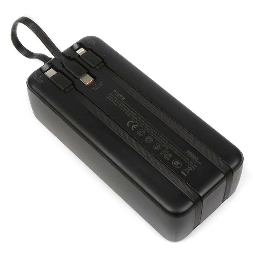 ZS - 30000mAh 22.5W Fast Charging Power Bank with Built-In Cables