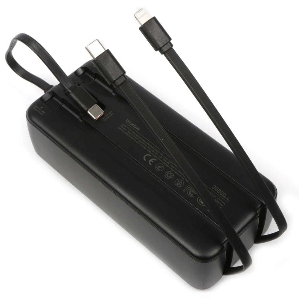 ZS - 30000mAh 22.5W Fast Charging Power Bank with Built-In Cables