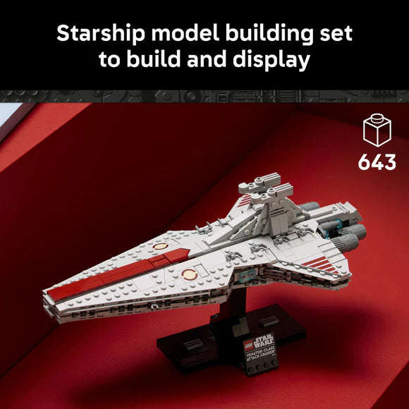 LEGO® Star Wars Venator-Class Attack Cruiser Model Building Set - 75441 - 643 Piece Buildi...