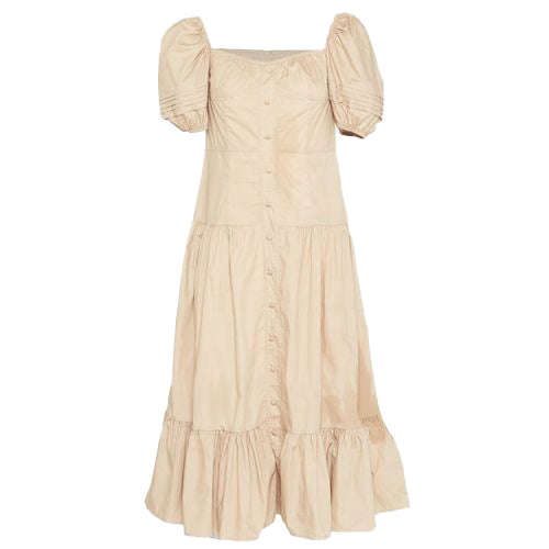 Maxi Linen Dress Beige