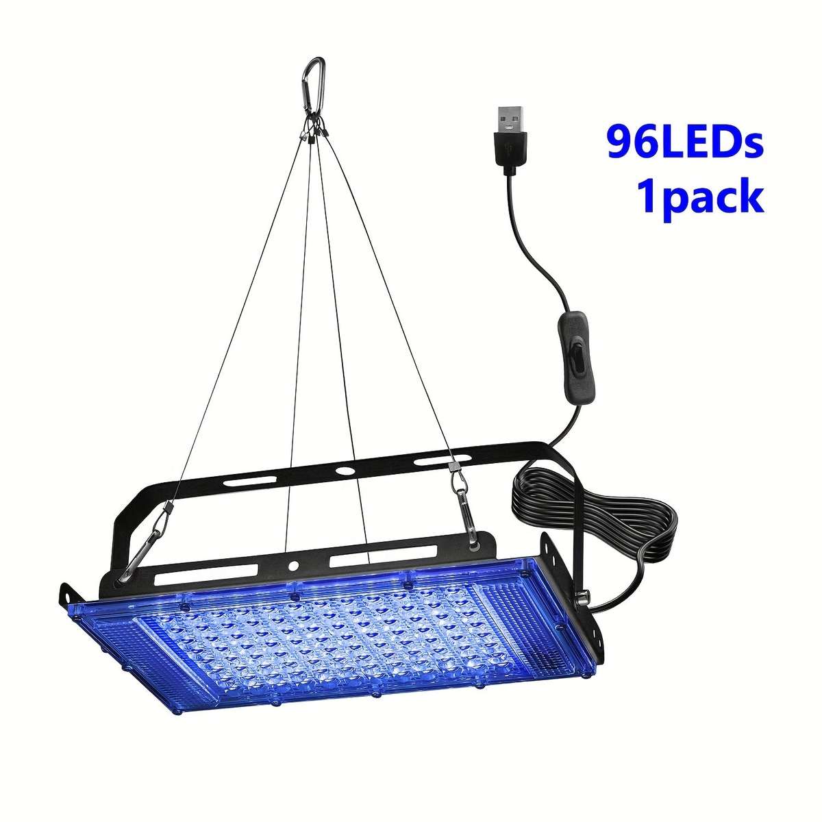 2pcs 144 LEDs USB UV Tanning Light Strip with Metal Lanyard And Ties