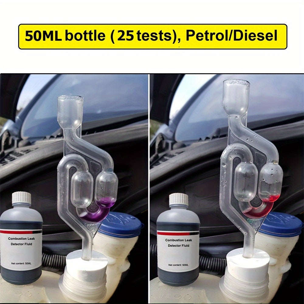 1pc PVC Combustion Leak Tester Kit, Compatible with Petrol/Diesel Vehicles